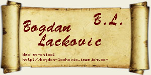Bogdan Lacković vizit kartica